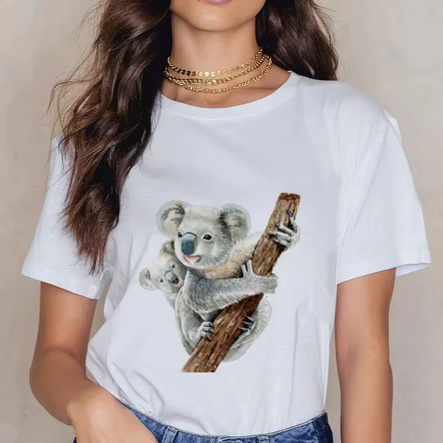 T-shirt pour femme avec imprimé animal kawaii koala