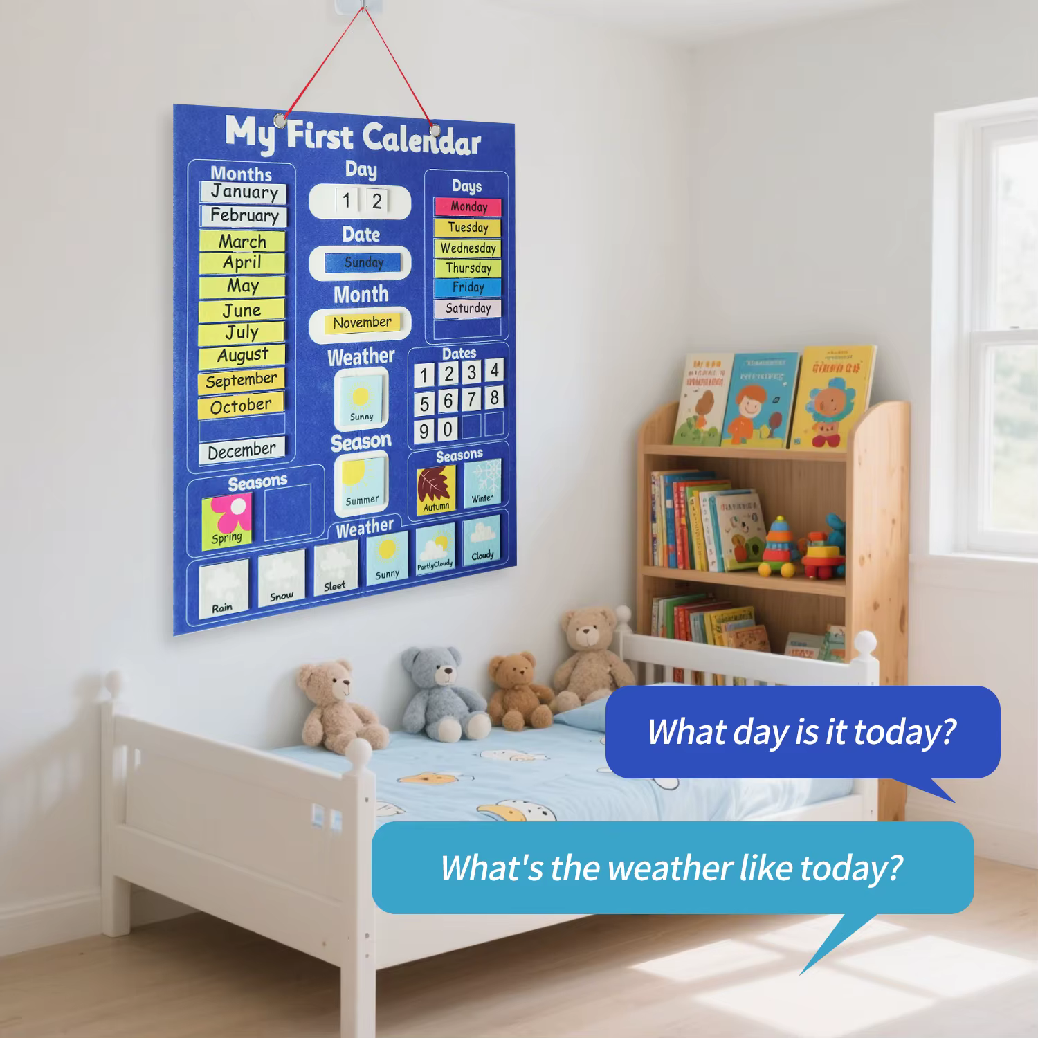 Tableau en feutre pour calendrier des enfants