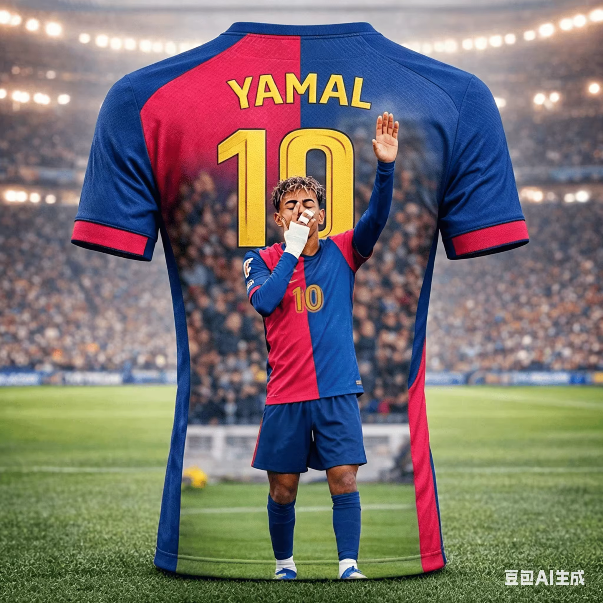 # 10 T-shirts de football du FC Barcelone, pour hommes et femmes, rouge et bleu, à manches courtes, décontractés, pour fans de football, streetwear