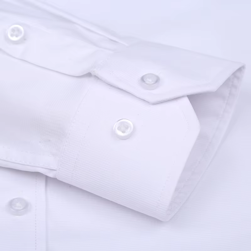 Haute qualité repassage gratuit hommes robe chemise à manches longues 100% pur coton nouveau solide mâle coupe régulière