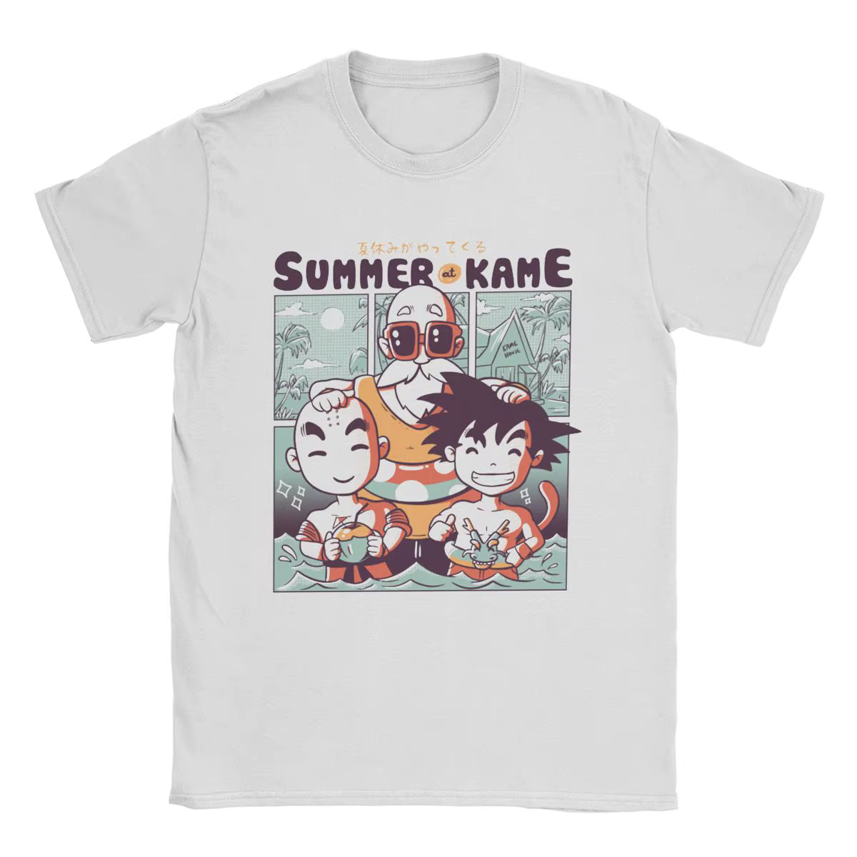 Nouveau T-shirt imprimé Dragon Ball Master Roshi Muten Kame Sennin 2026