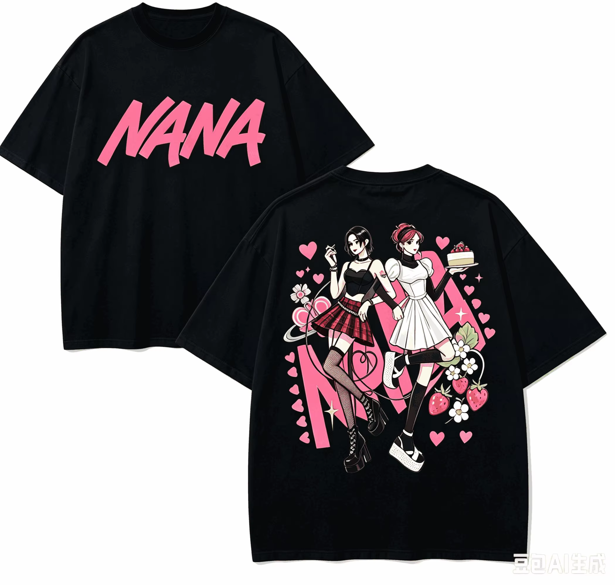 T-shirt Nana Anime Lover en coton Harajuku