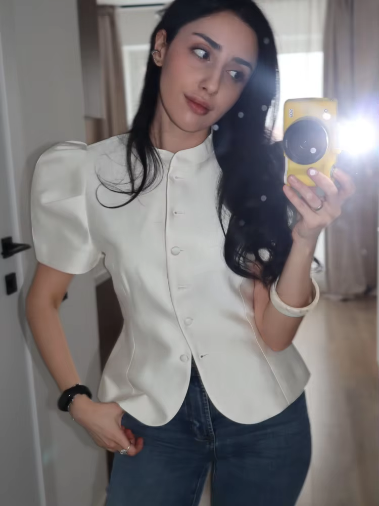 Ensemble deux pièces sexy pour femme : haut court asymétrique transparent à imprimé floral et pantalon large – Style urbain