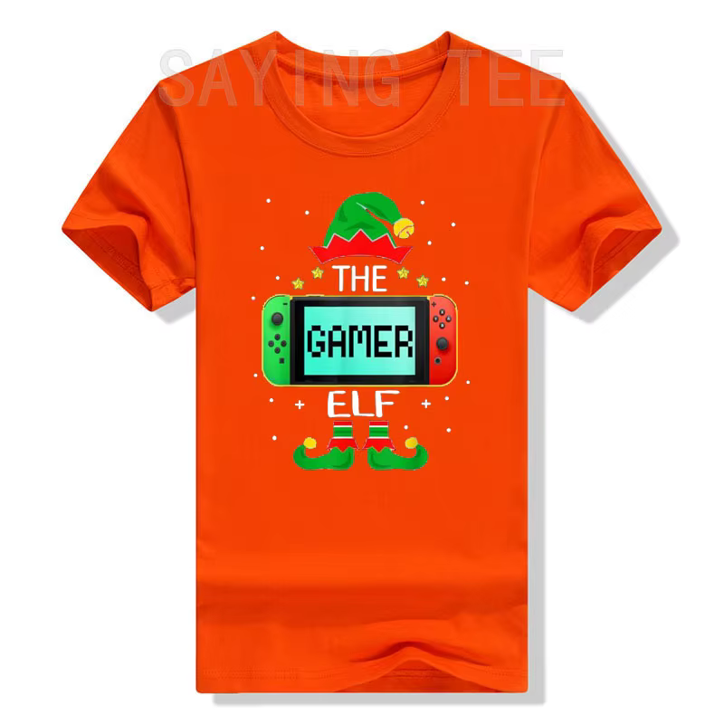 T-shirt de Noël elfe assressentiGamer Family Gaming pour enfants et hommes