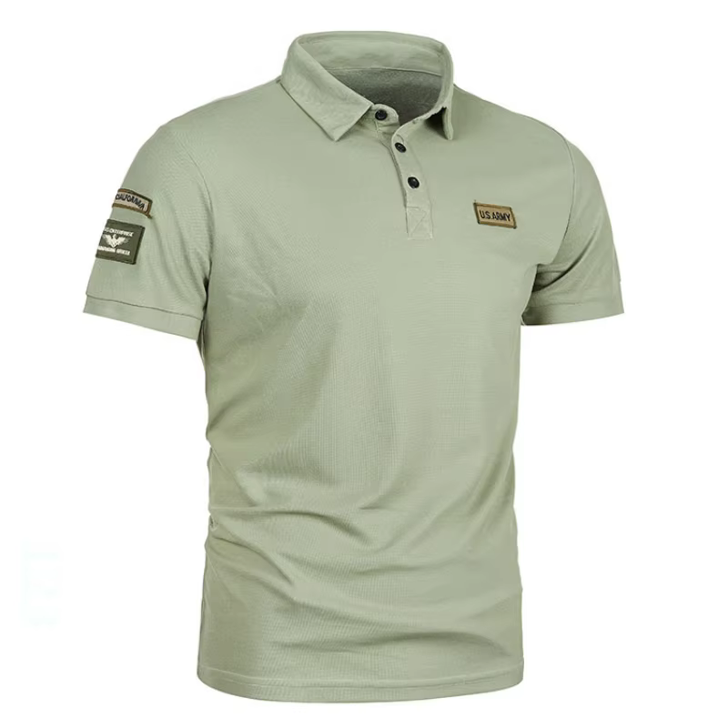 Polo coréen à manches courtes pour hommes