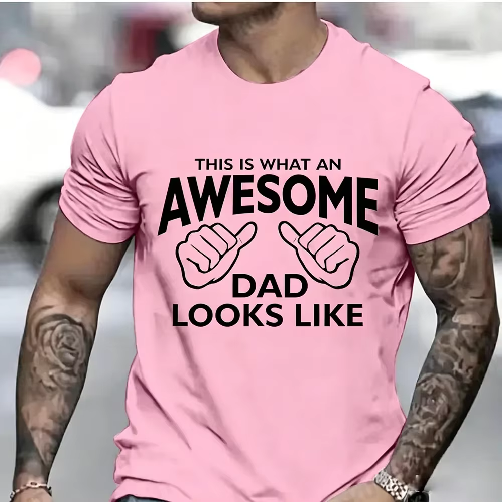 Vêtements pour hommes AWESOME DAD C'est comme ça que se dévêtit un papa T-shirt