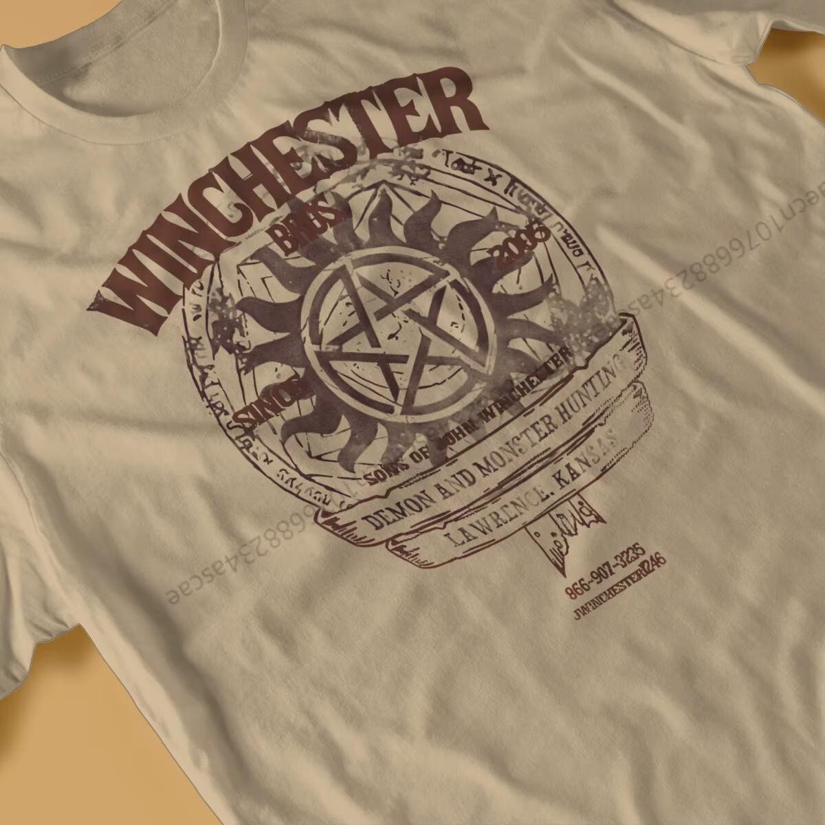 Surnaturel Winchester Bros t-shirt hommes t-shirts vêtements d'été coton col rond t-shirt
