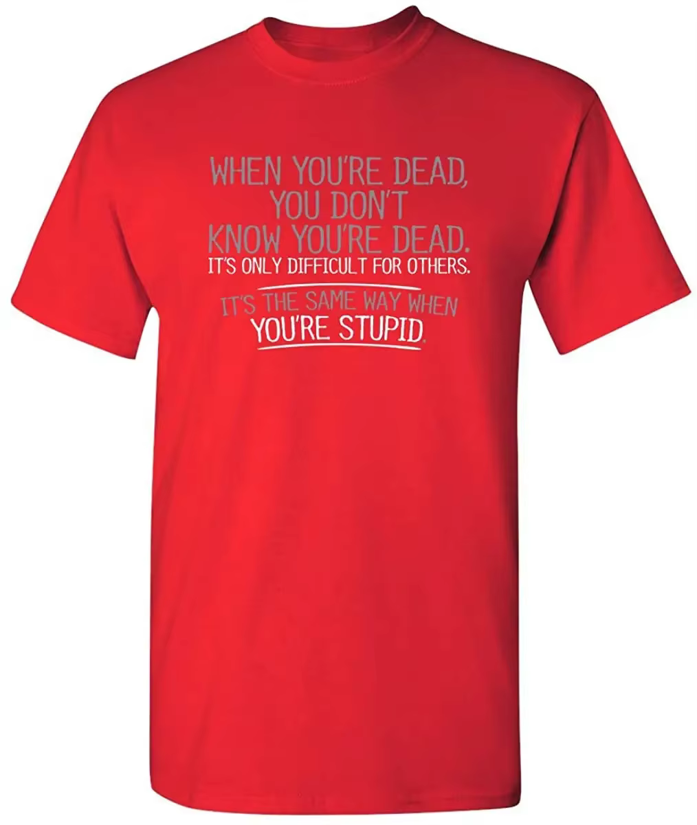T-shirt imprimé humoristique pour homme
