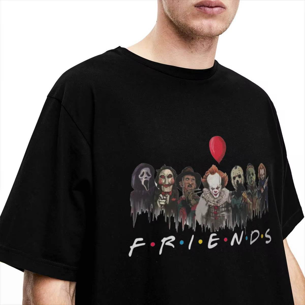 T-Shirt à Manches Courtes en Coton à Col Rond pour Homme et Femme