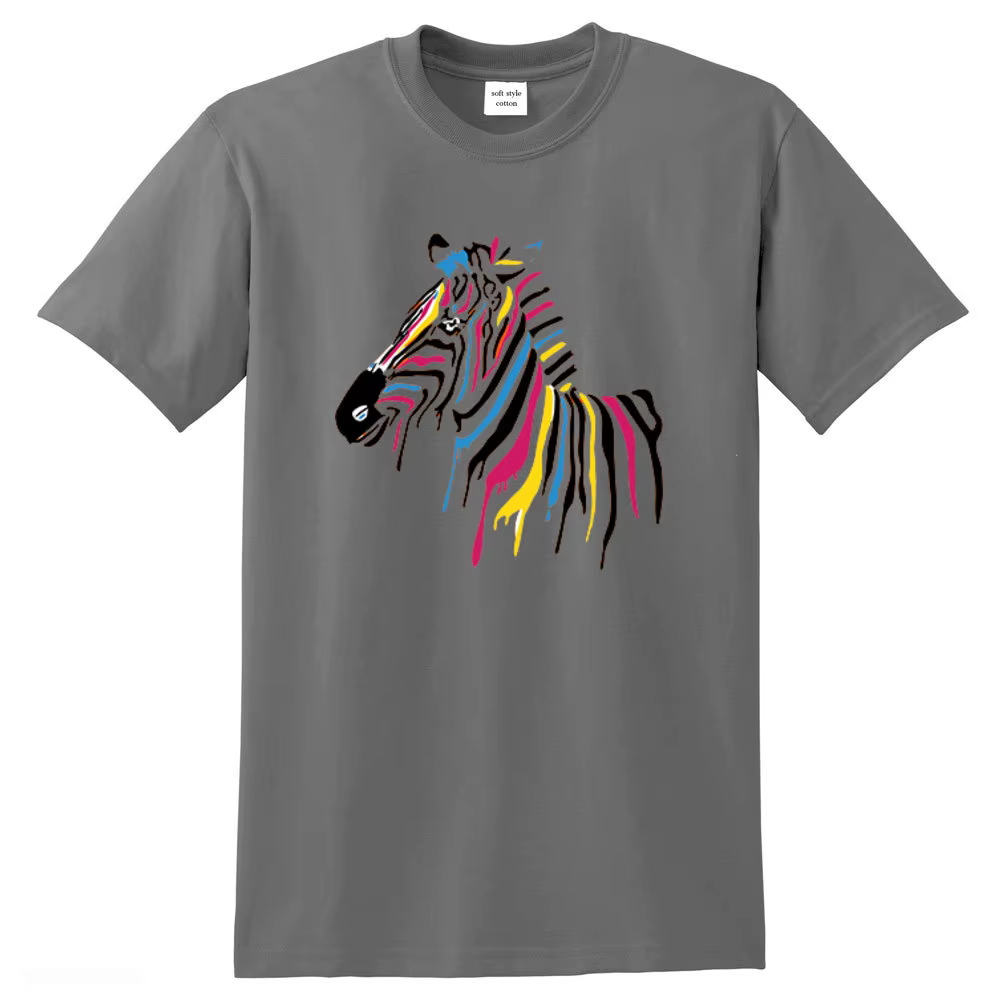 T-shirt imprimé zèbre pour hommes