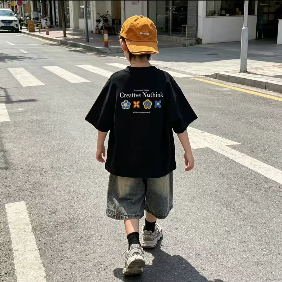 T-shirt pour enfants en coton 100% à imprimé numérique