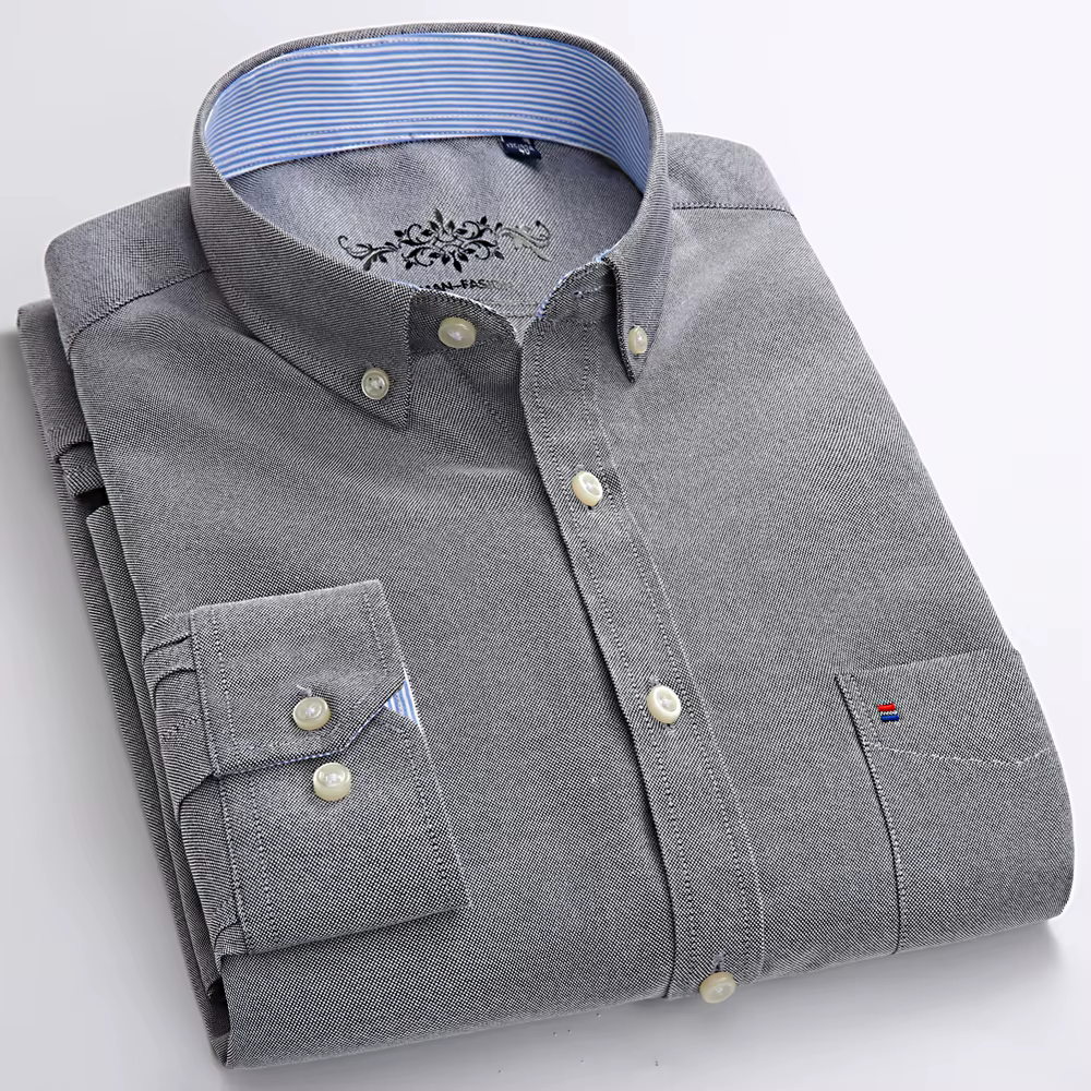 Chemise de travail Oxford à manches longues pour hommes