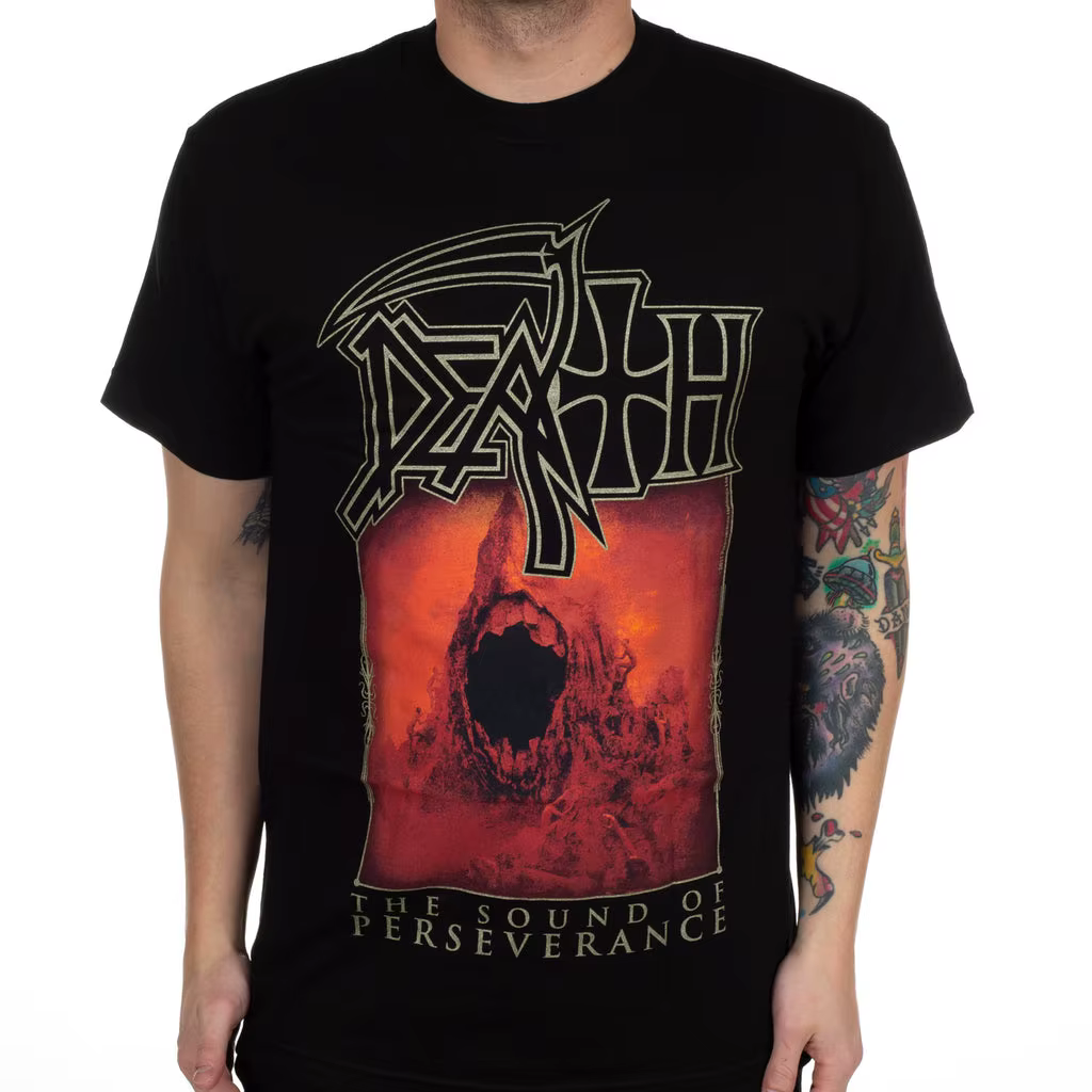 T-shirt en coton unisexe à motif DEATH Band