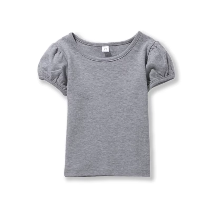 Filles 100% coton à manches courtes été bouffée t-shirts pour l'école et le jeu enfant en bas âge adolescents