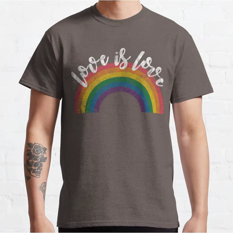 Gay Pride Vintage arc-en-ciel LGBT amour est