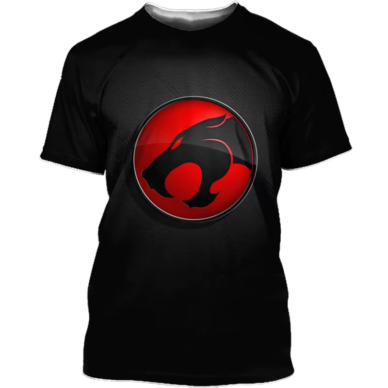 Thundercats dessin animé 3D impression T-Shirts hommes femmes mode Streetwear surdimensionné à manches courtes t-shirt