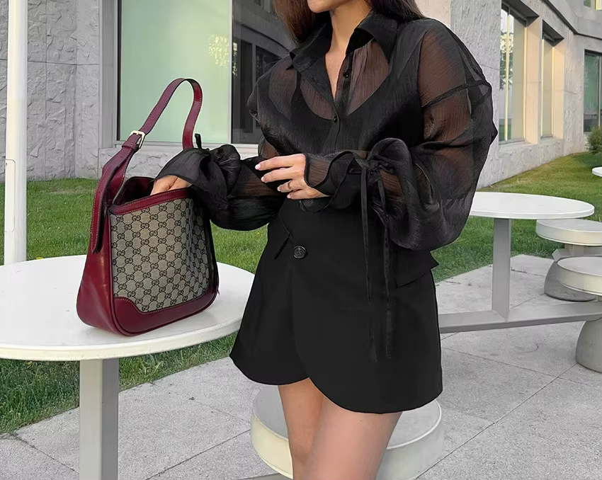 Chemise transparente sexy tendance