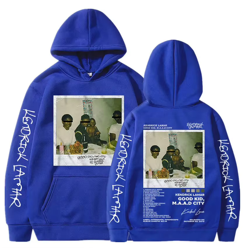 Hip Hop hommes sweat à capuche femme rappeur Kendrick Lamar bon enfant Album graphique imprimé sweats
