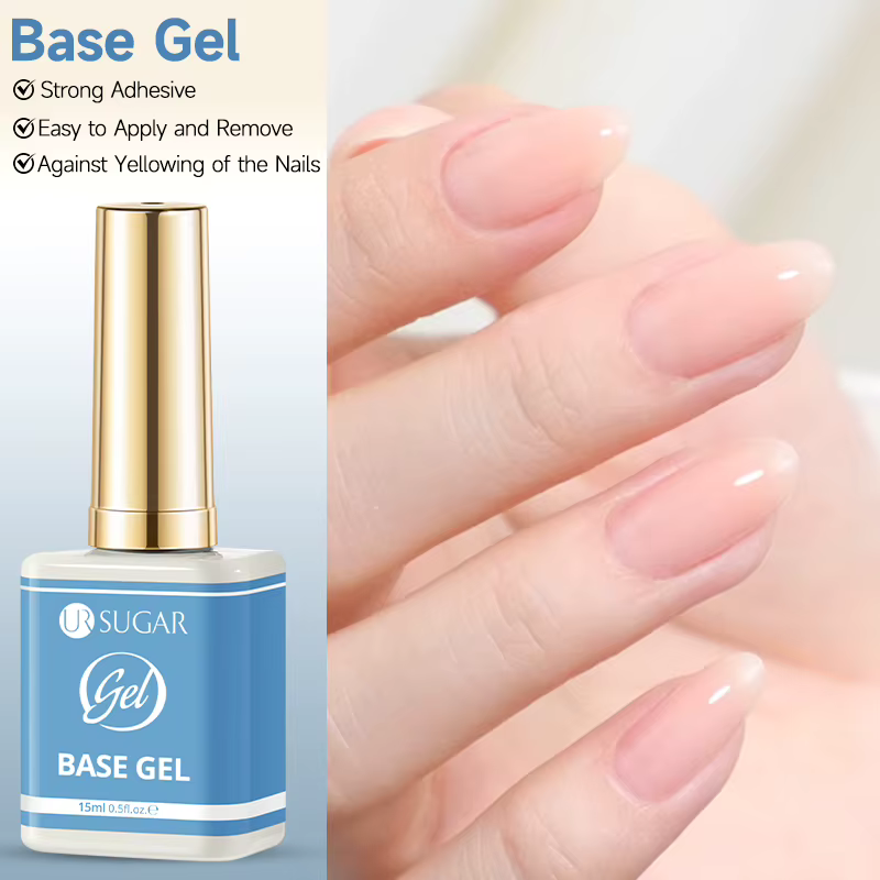 UR SUGAR 15ml Base et Top Coat Soak Off UV/LED, Protection longue durée, Finition ultra brillante, Vernis Gel Semi-Permanent