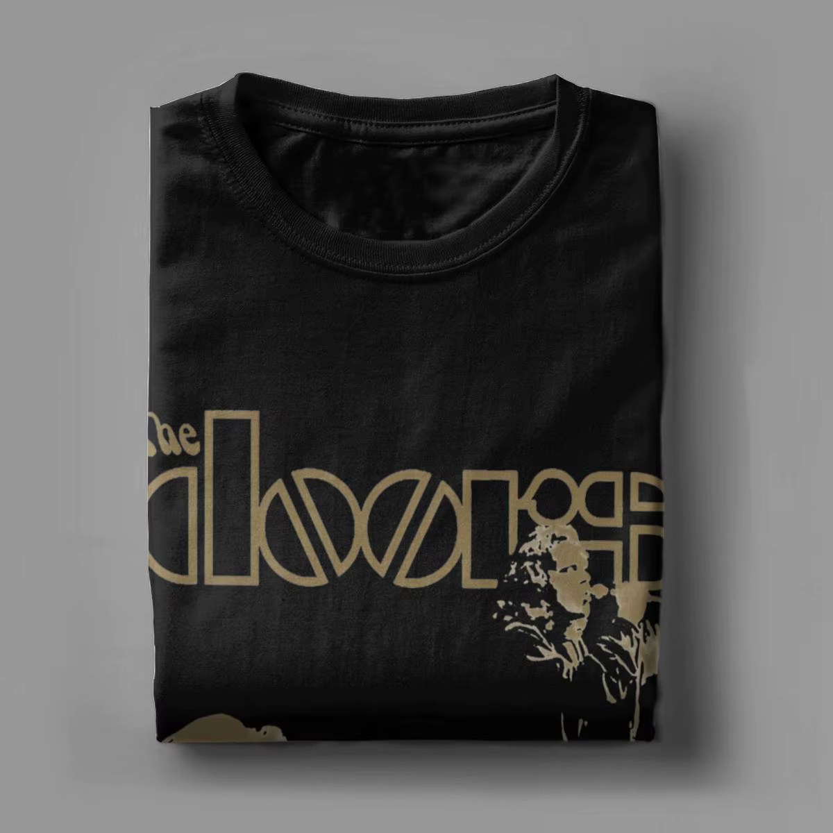 Crazy The Doors Band MOJO RISIN T-Shirts pour hommes col rond coton t-shirt à manches courtes