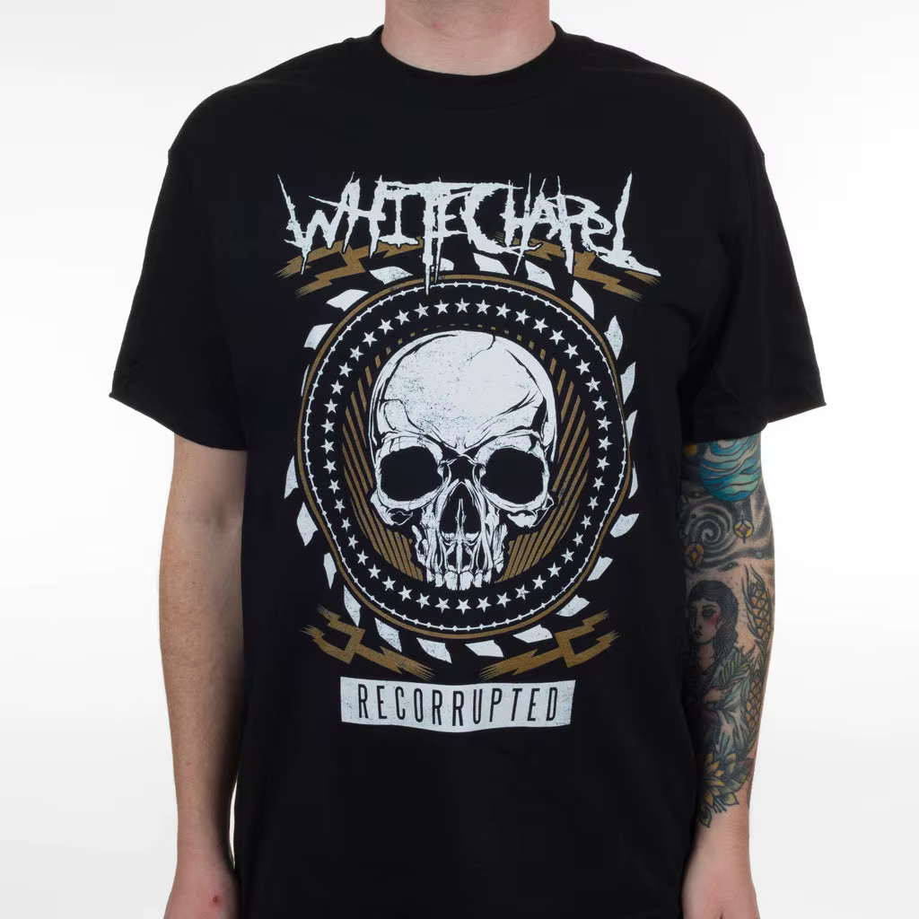 T-shirt en coton avec motif du groupe Whitechapel