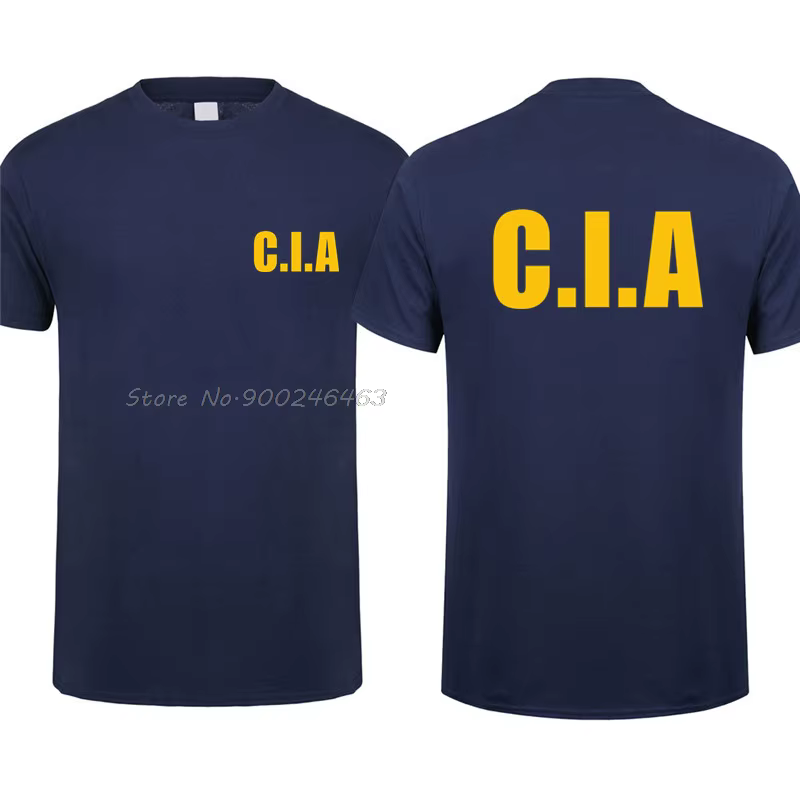USA CIA T-shirt homme Cool à manches courtes