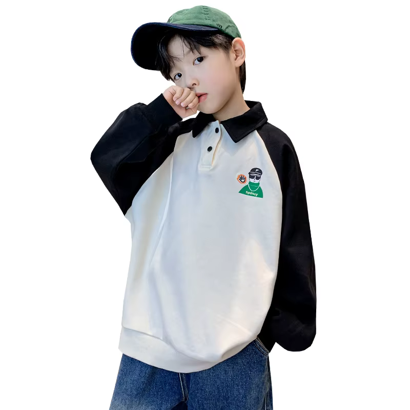Sweat-shirt à col polo pour enfants