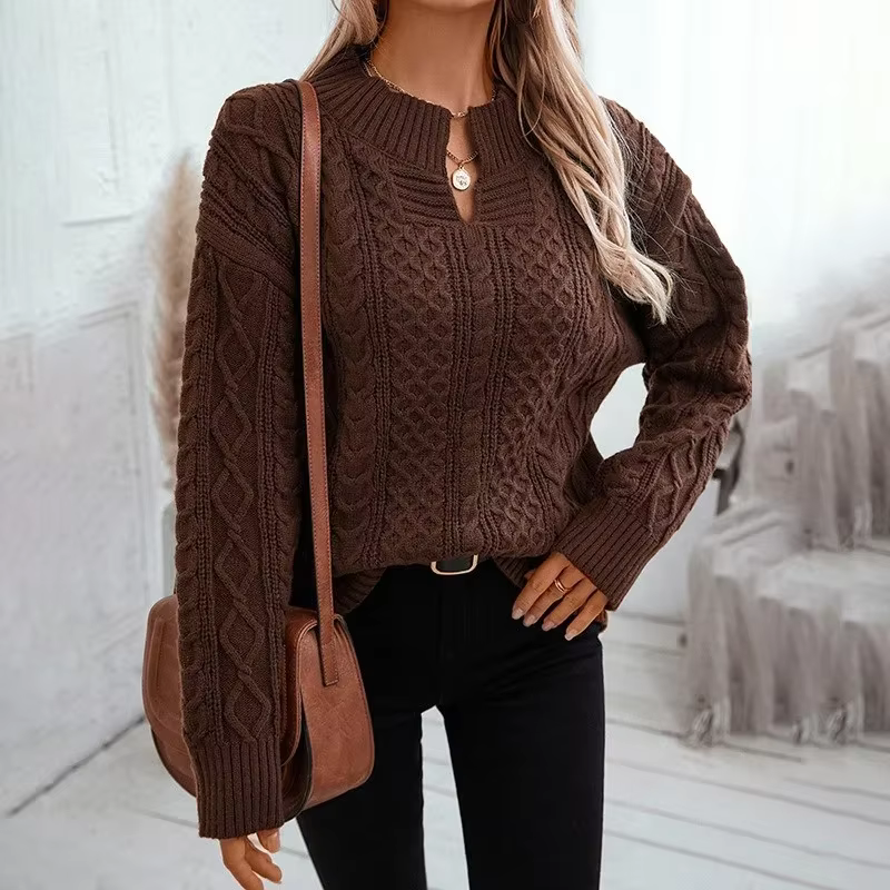Pull col en V pour femme