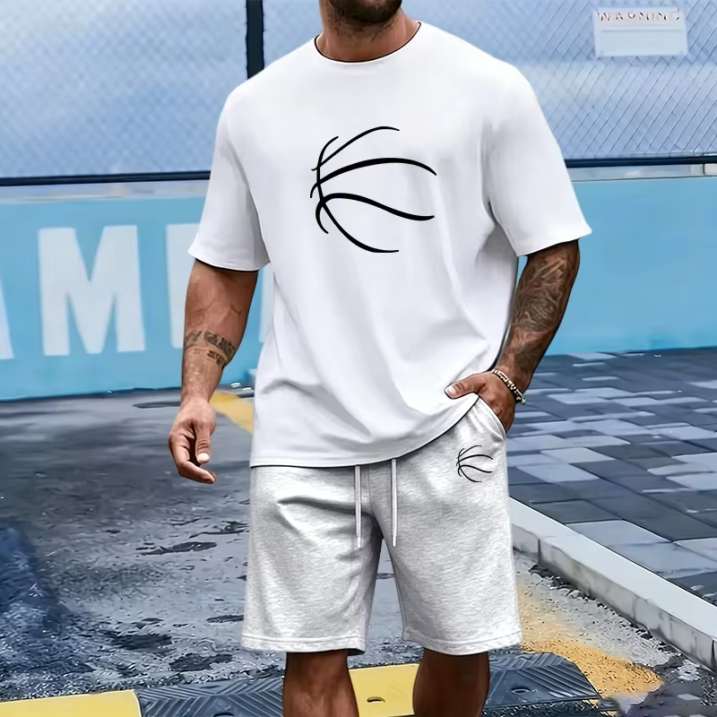 Ensemble pour homme à motif de basket-ball