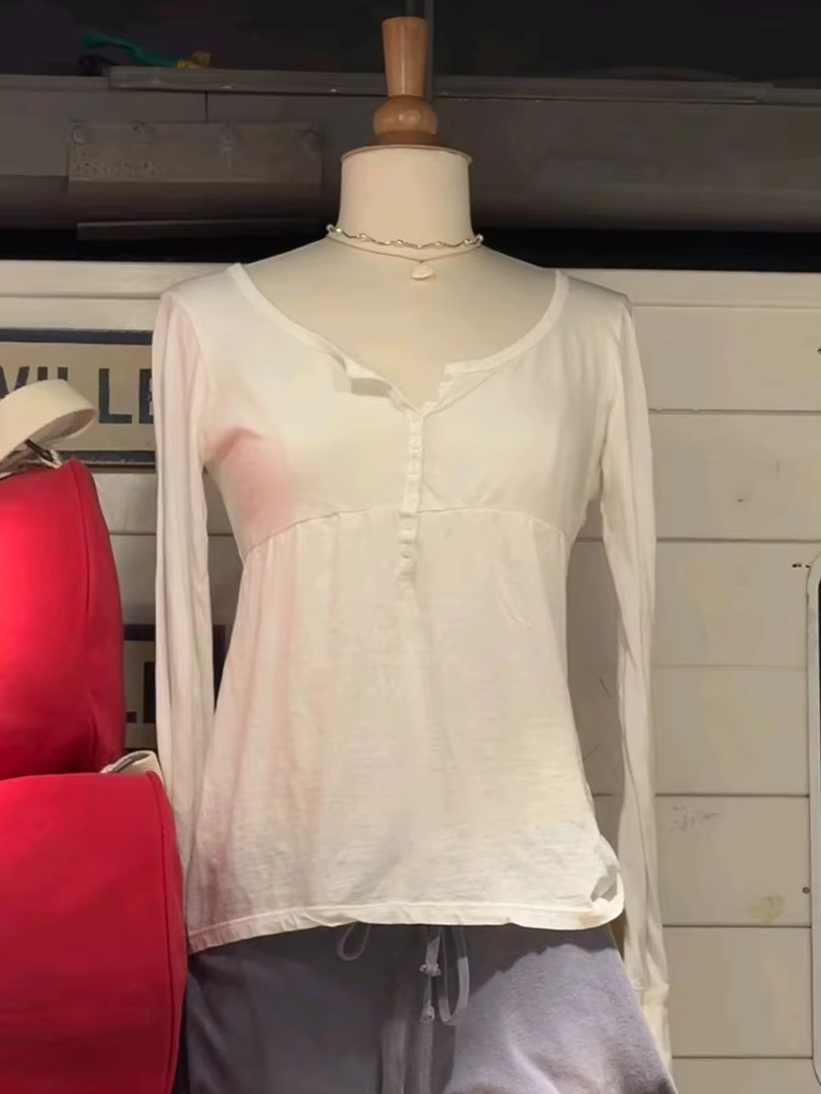 T-shirts à manches longues bordeaux pour femme