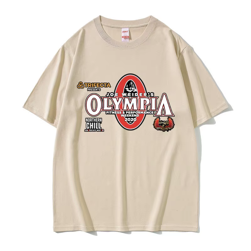 Olympia Gym Fitness pompe couverture graphique T-shirt hommes femmes mode Vintage