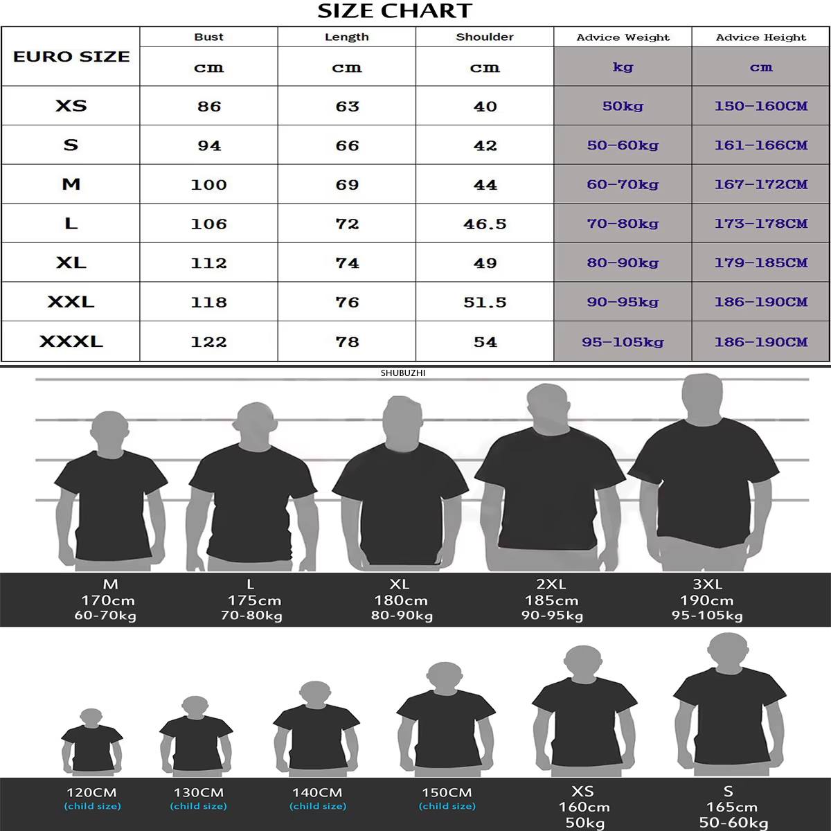 T-Shirt à Manches Courtes et Col Rond pour Homme