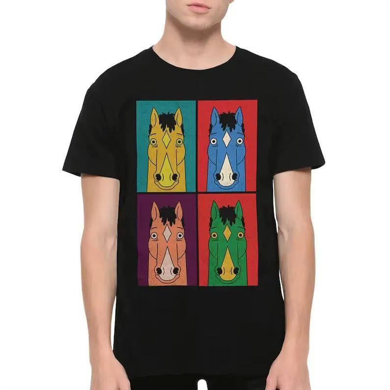 T-shirt vintage BoJack Horseman Pop Art pour hommes et femmes