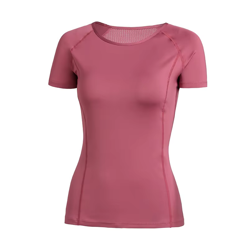 T-shirt de yoga pour femmes, vêtements de sport, haut de fitness, vêtements de course, grande taille