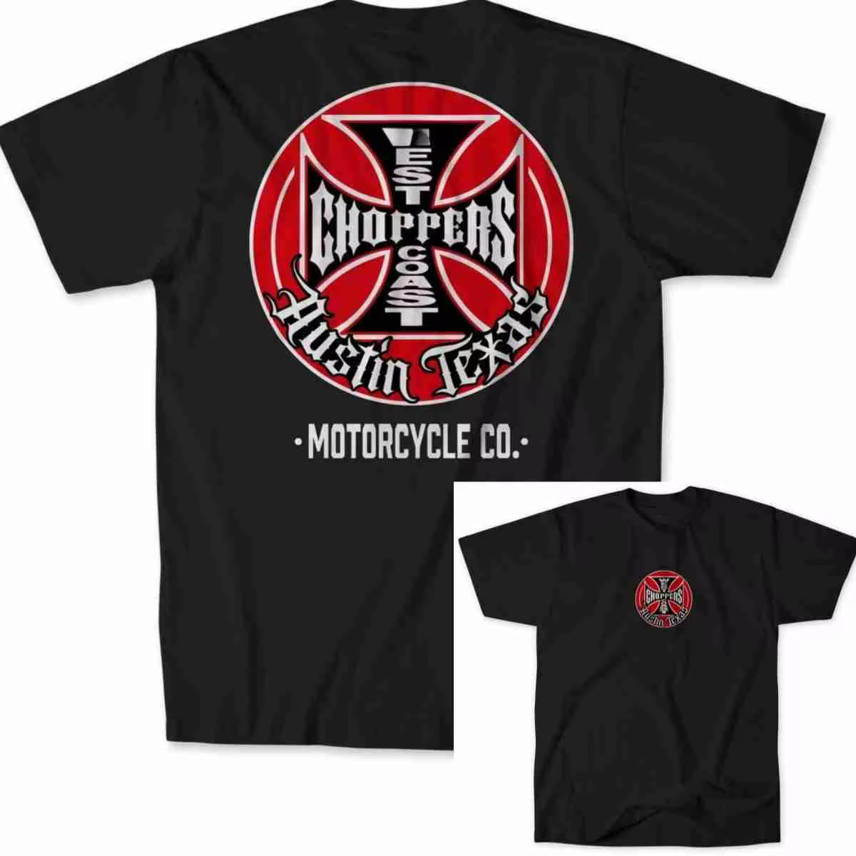 T-shirt graphique vintage West Coast Choppers 100% coton