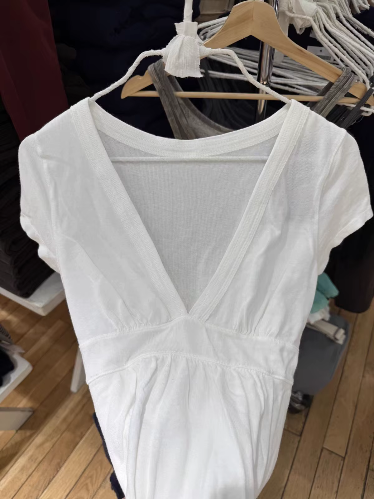 T-shirts longs blancs pliables pour femme