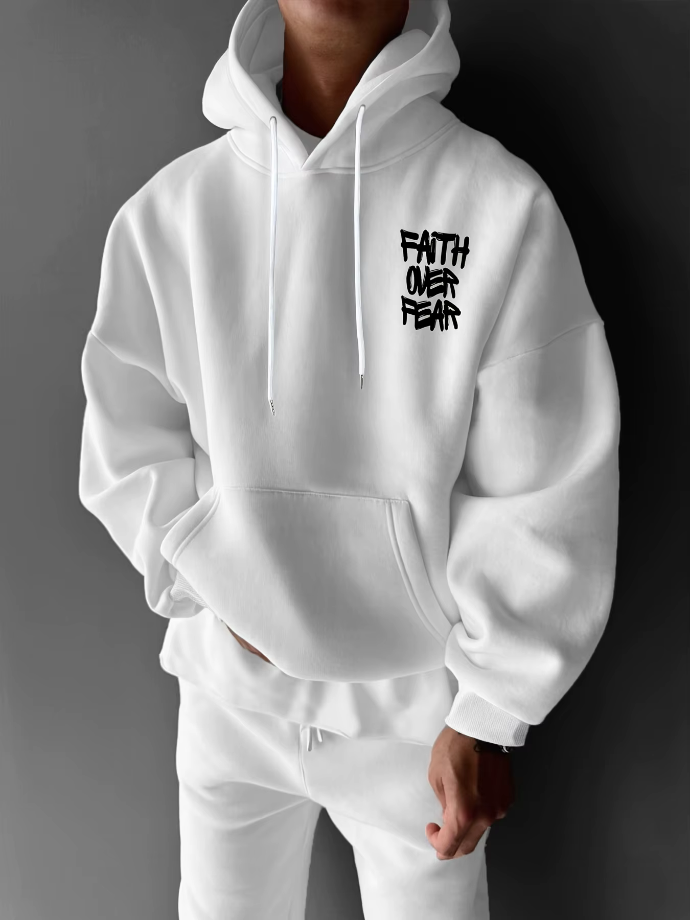 Sweat-shirt à capuche avec lettres imprimées personnalisées pour hommes et femmes