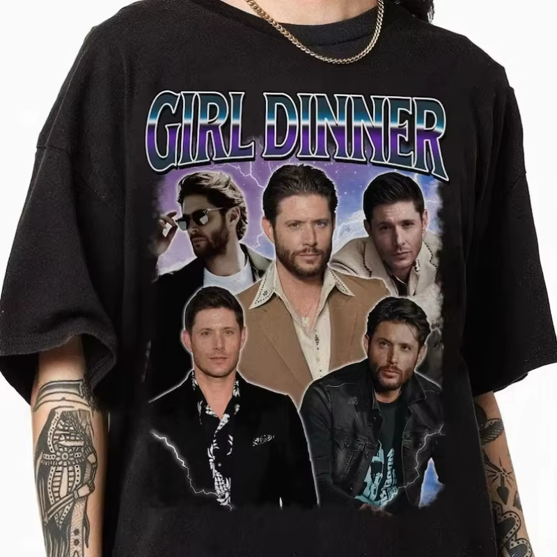 Vintage Jensen Ackles fille dîner film T-shirt quatre saisons nouveau Style unisexe