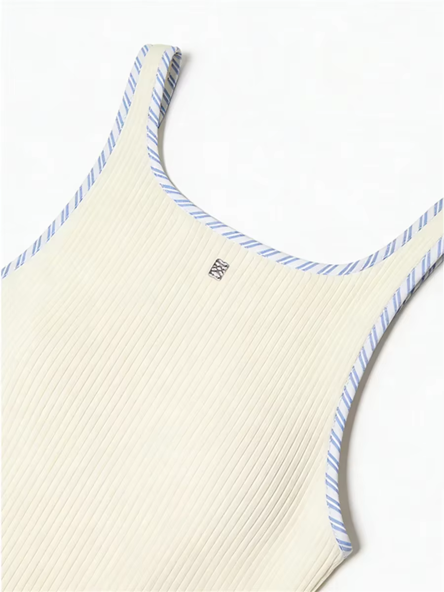 Débardeur tricoté blanc pour femme