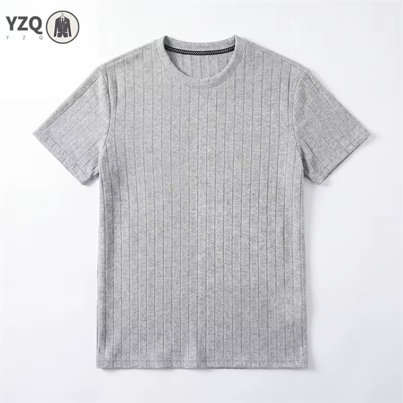 Polo côtelé basique pour homme à col