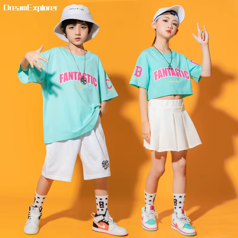 T-shirt et short de danse de rue pour garçons et filles