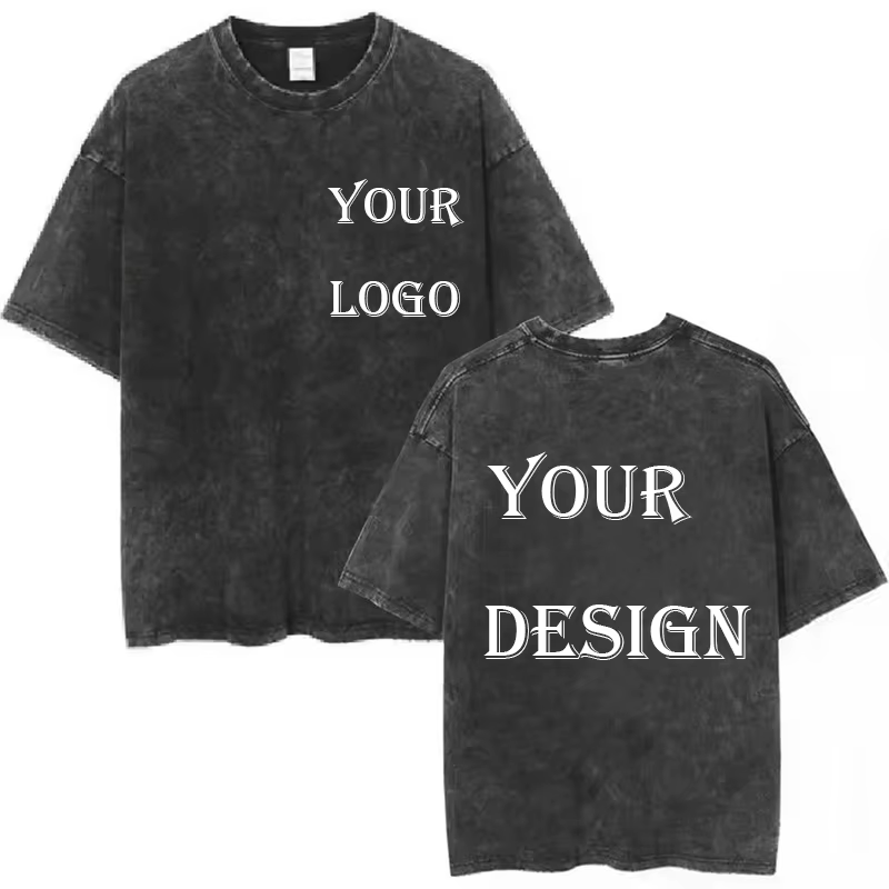 T-shirt unisexe en coton lavé