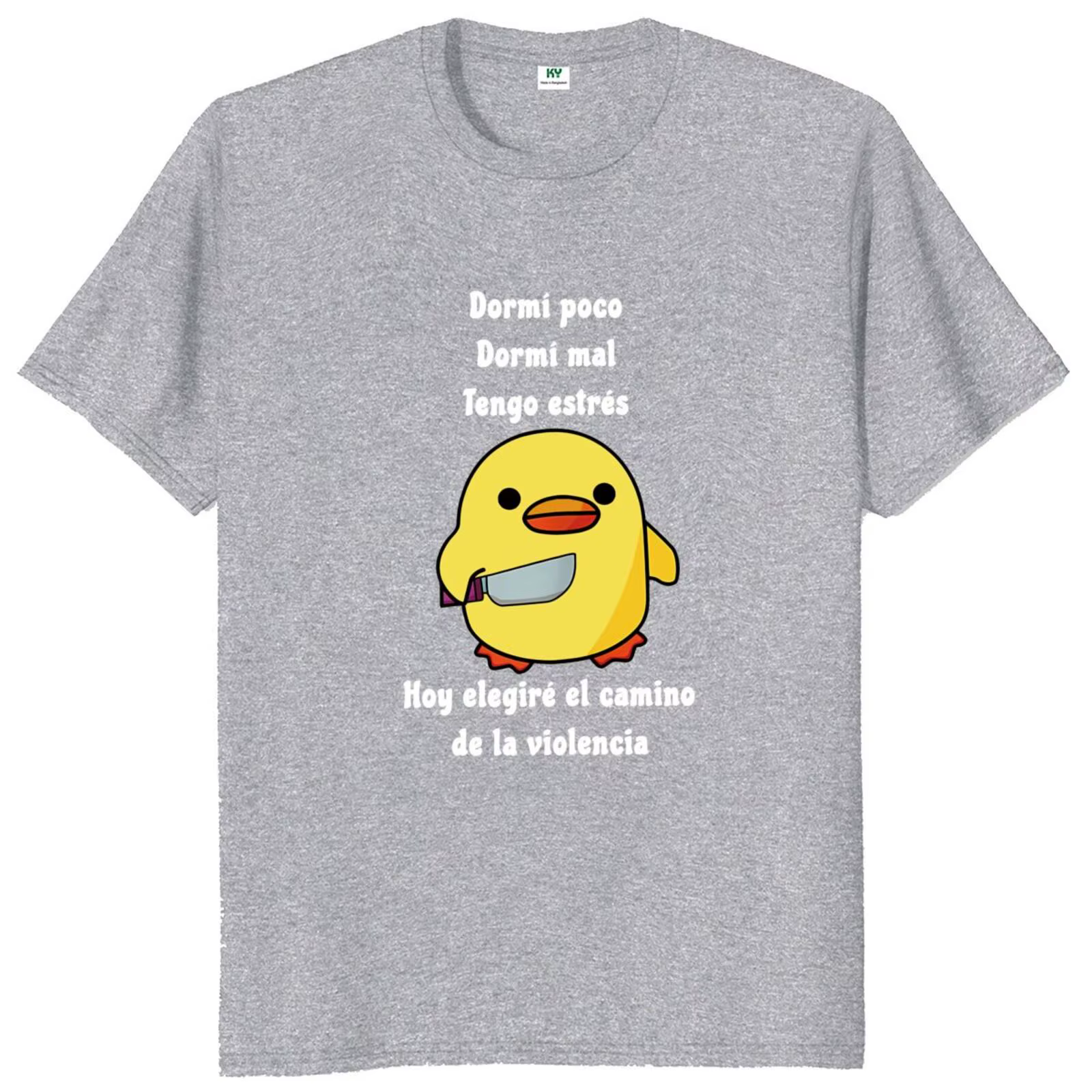 T-shirt humoristique « Je dors peu et mal car je suis sous pression aujourd'hui » en coton doux unisexe à col rond Y2k