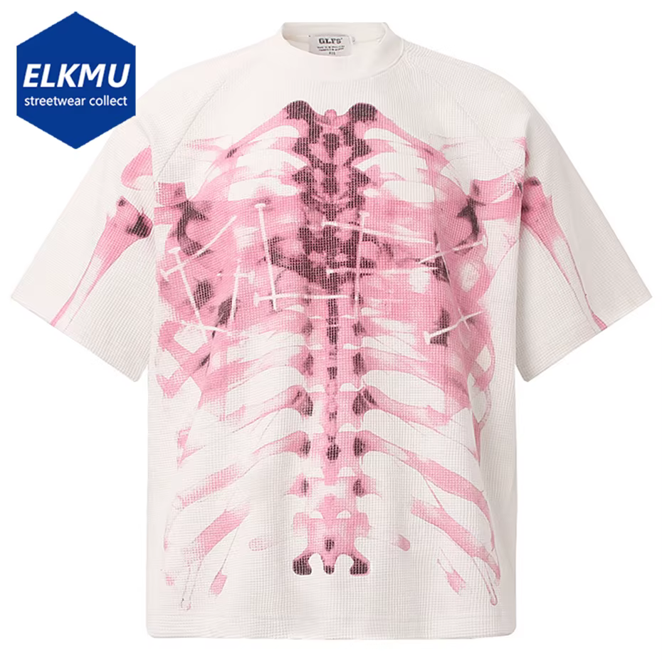 T-shirts graphiques squelette pour hommes