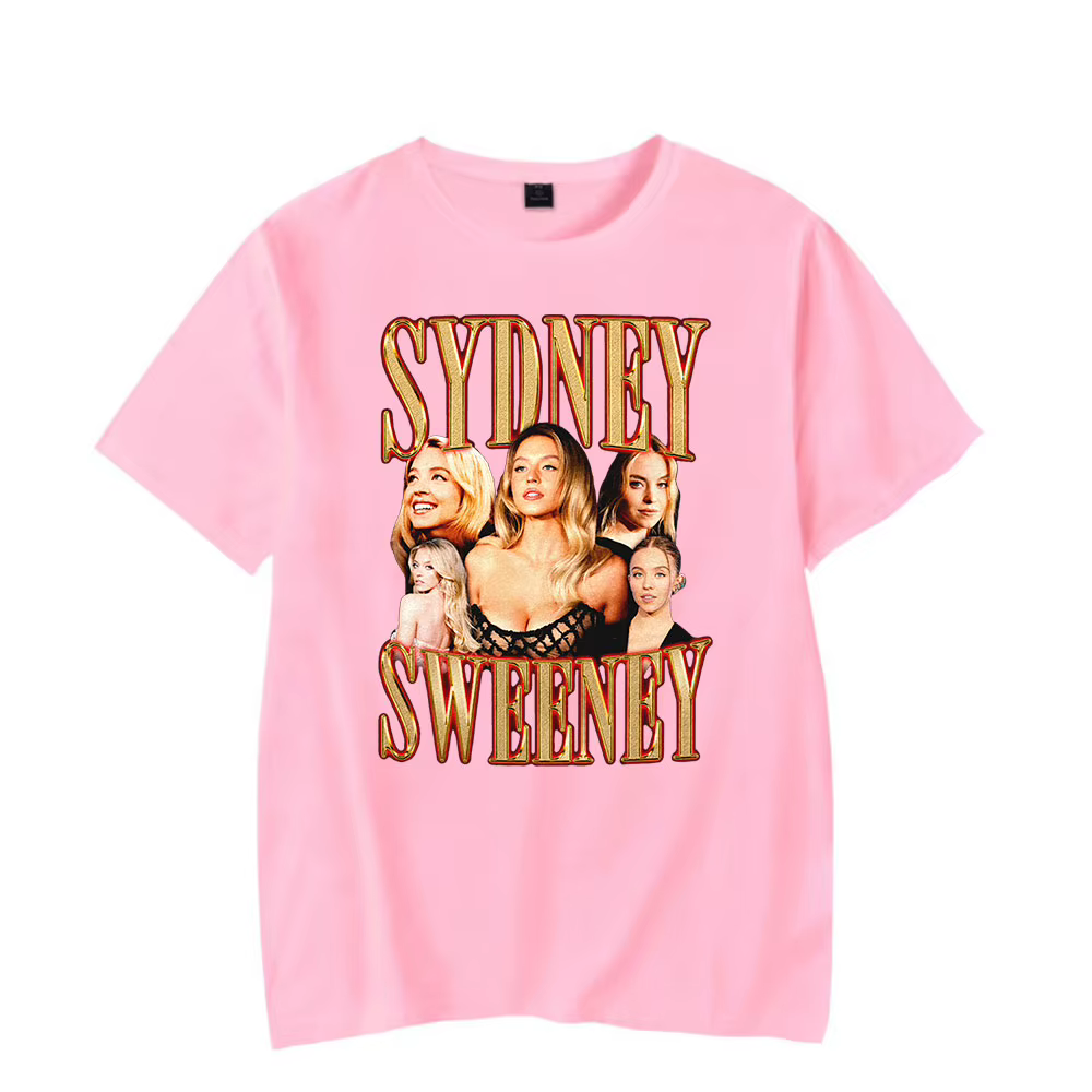 Sydney Sweeney-T-shirt à manches courtes pour hommes et femmes