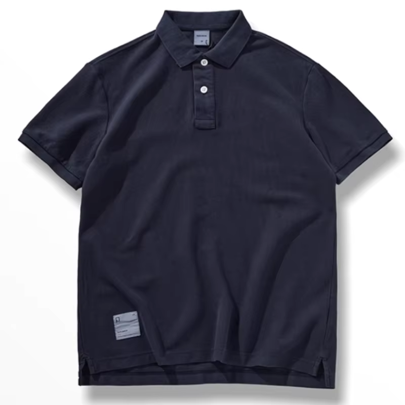 Polo en pur coton polyvalent à la mode avec col, parfait pour l'été