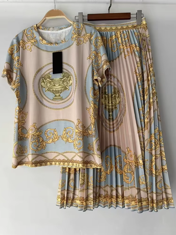 T-shirt rétro à col rond et manches courtes pour l'été