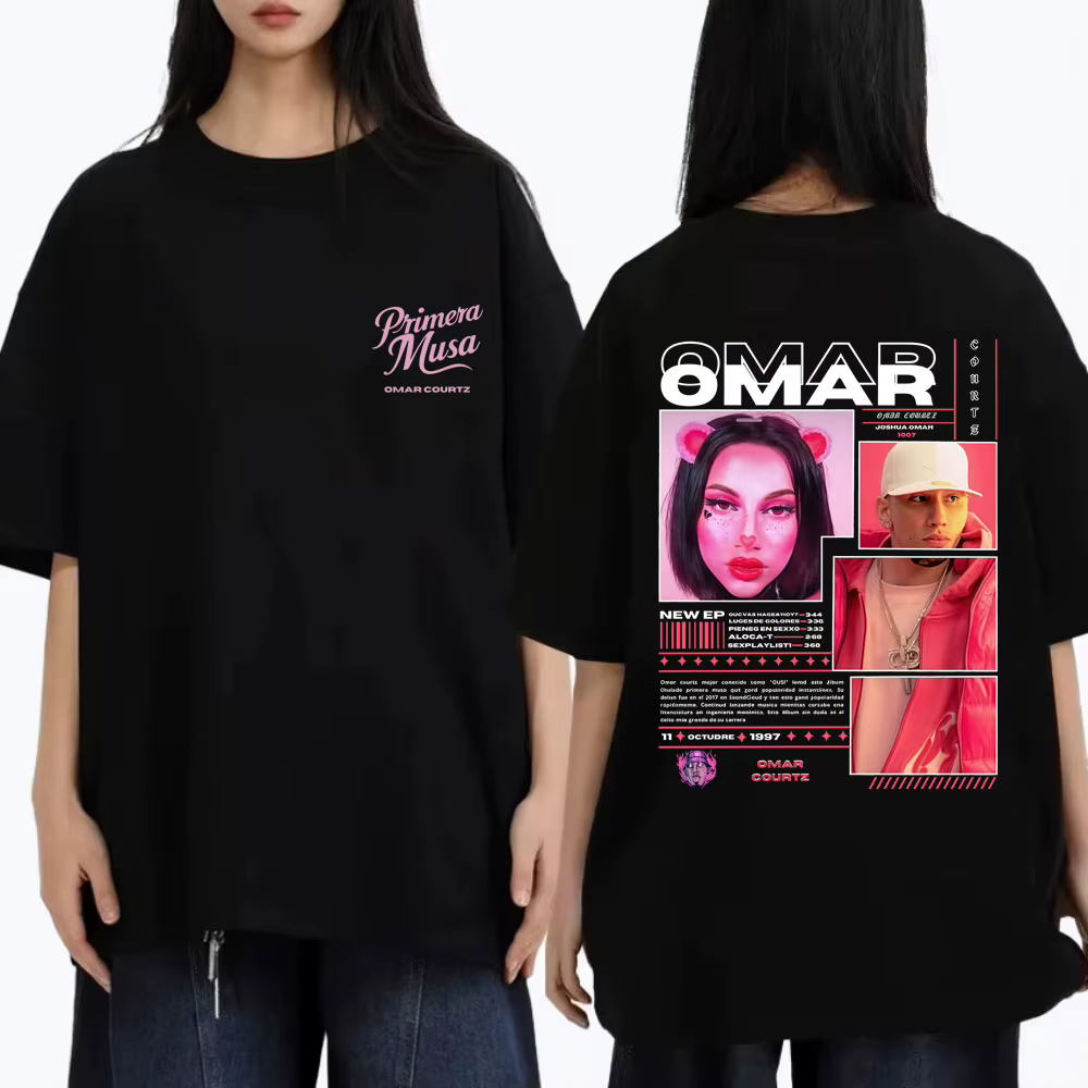 Rappeur Omar Courtz Primera Musa T-shirts hommes femmes mode Hip Hop surdimensionné à manches courtes
