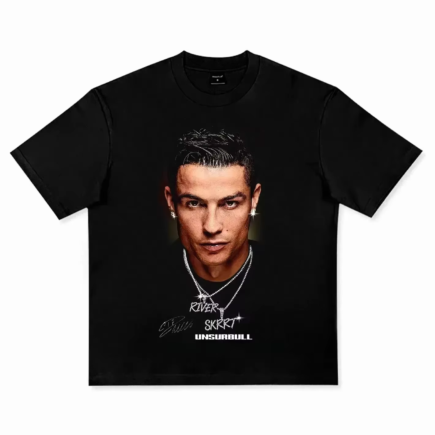 T-shirt à manches courtes imprimé Smile Star pour hommes et femmes