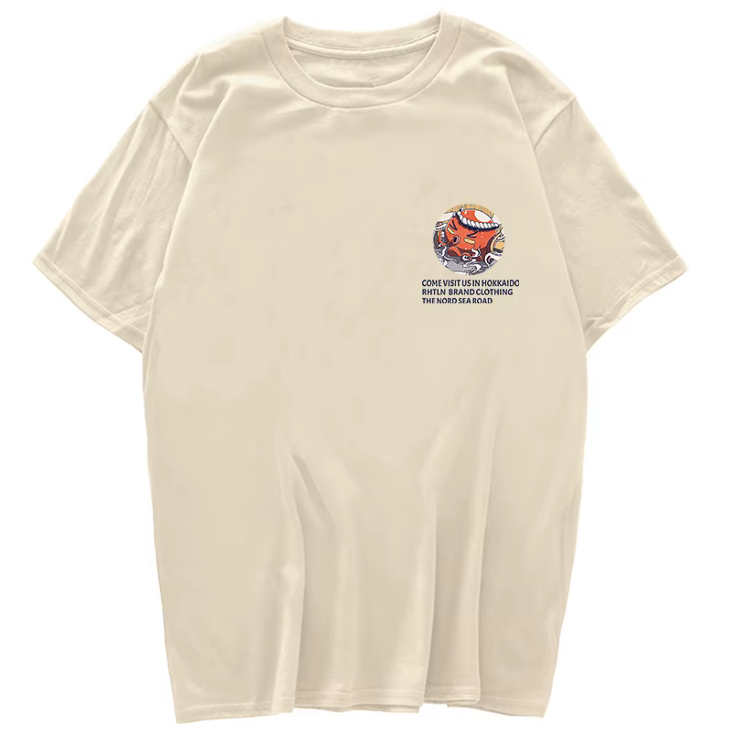 T-shirt à manches courtes imprimé affiche Octopus pour hommes